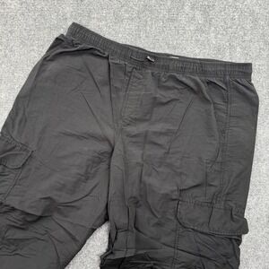 Lucky Brand Mens Oversized Pants Black Elastic Waist Drawstring XL Baggy Jogger